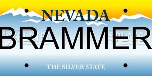 BRAMMER Nevada License Plate