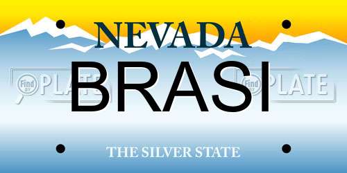 BRASI Nevada License Plate