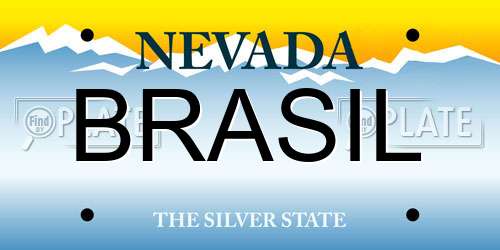 BRASIL Nevada License Plate