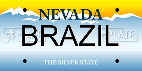 BRAZIL Nevada License Plate