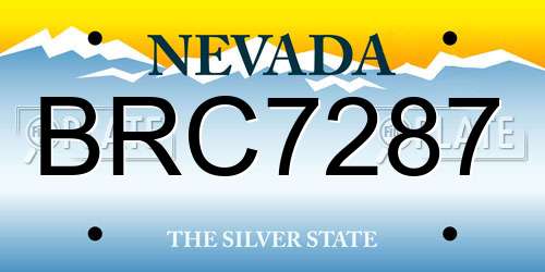 BRC7287 Nevada License Plate