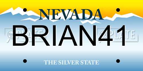 BRIAN41 Nevada License Plate