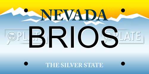 BRIOS Nevada License Plate