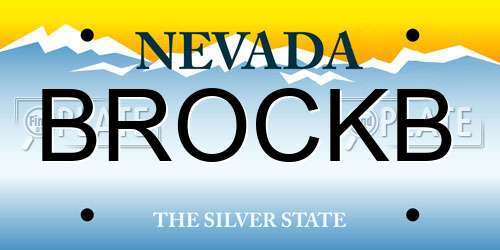BROCKB Nevada License Plate