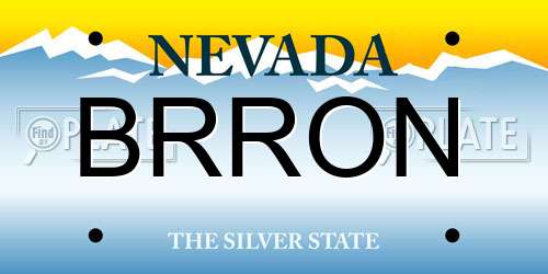 BRRON Nevada License Plate