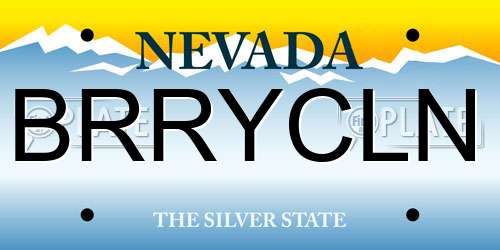 BRRYCLN Nevada License Plate
