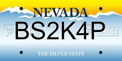 BS2K4P Nevada License Plate