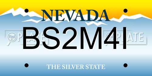 BS2M4I Nevada License Plate