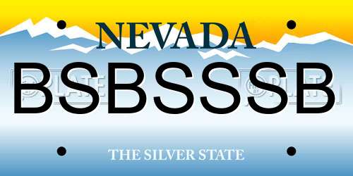 BSBSSSB Nevada License Plate