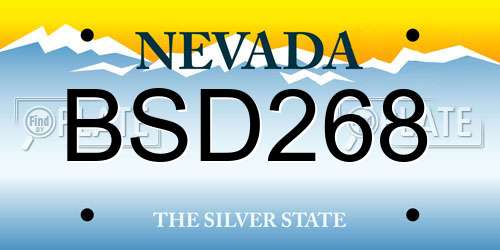 BSD268 Nevada License Plate