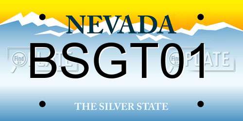 BSGT01 Nevada License Plate