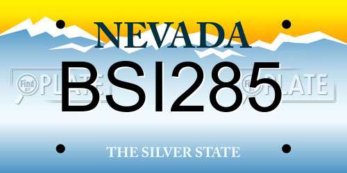BSI285 Nevada License Plate