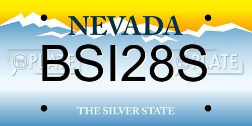 BSI28S Nevada License Plate