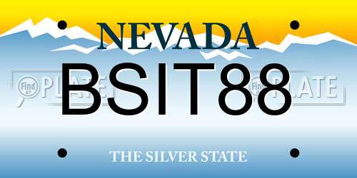 BSIT88 Nevada License Plate