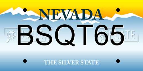 BSQT65 Nevada License Plate