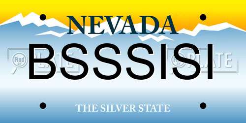 BSSSISI Nevada License Plate