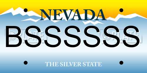 BSSSSSS Nevada License Plate