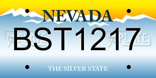 BST1217 Nevada License Plate