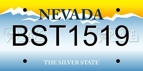 BST1519 Nevada License Plate