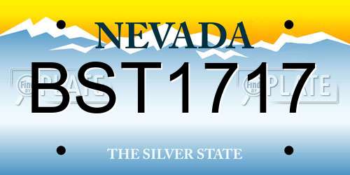BST1717 Nevada License Plate