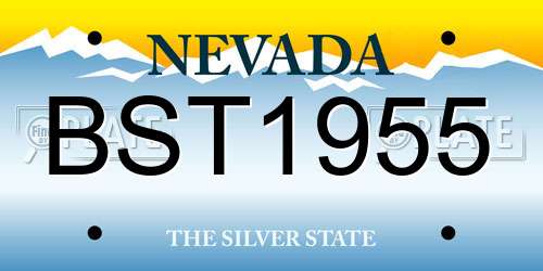 BST1955 Nevada License Plate
