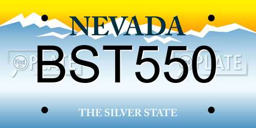 BST550 Nevada License Plate
