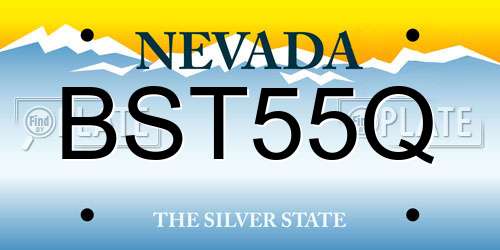 BST55Q Nevada License Plate