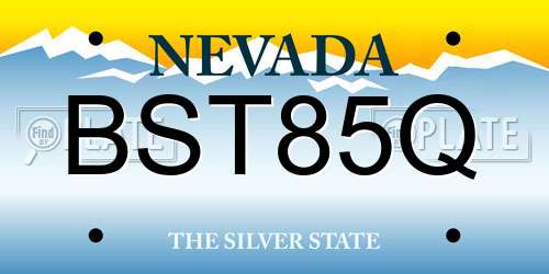 BST85Q Nevada License Plate