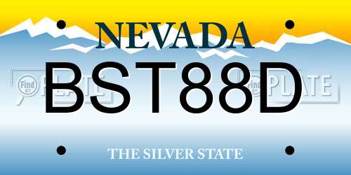 BST88D Nevada License Plate