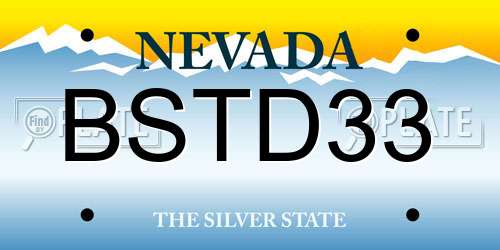 BSTD33 Nevada License Plate