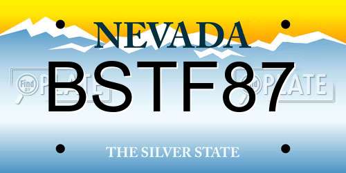 BSTF87 Nevada License Plate