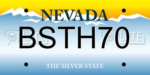 BSTH70 Nevada License Plate