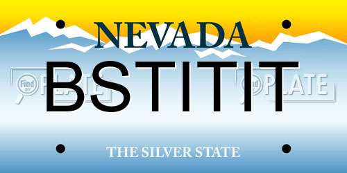 BSTITIT Nevada License Plate