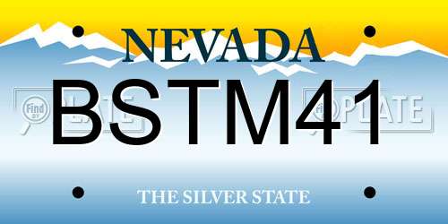 BSTM41 Nevada License Plate