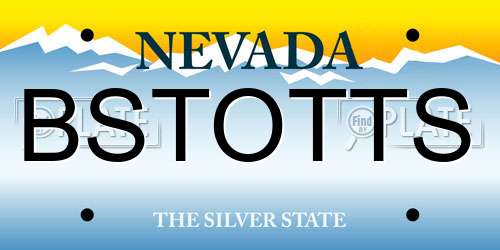 BSTOTTS Nevada License Plate