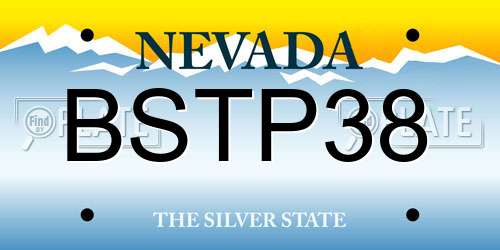 BSTP38 Nevada License Plate