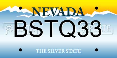 BSTQ33 Nevada License Plate