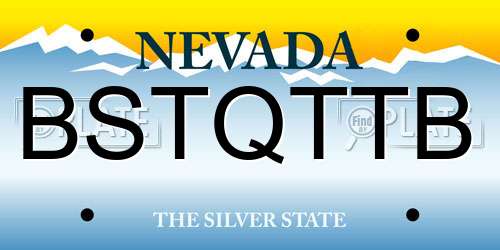 BSTQTTB Nevada License Plate