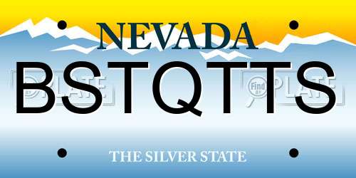 BSTQTTS Nevada License Plate