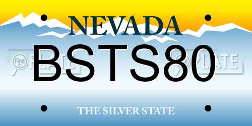 BSTS80 Nevada License Plate