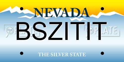 BSZITIT Nevada License Plate
