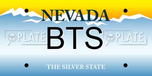 BTS Nevada License Plate