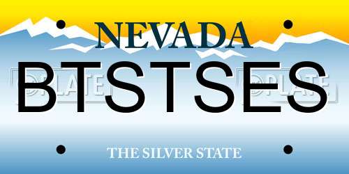 BTSTSES Nevada License Plate