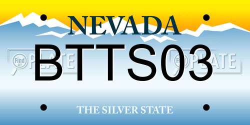 BTTS03 Nevada License Plate