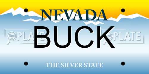BUCK Nevada License Plate