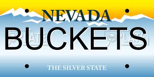 BUCKETS Nevada License Plate