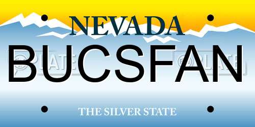BUCSFAN Nevada License Plate