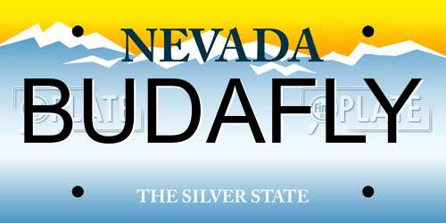BUDAFLY Nevada License Plate