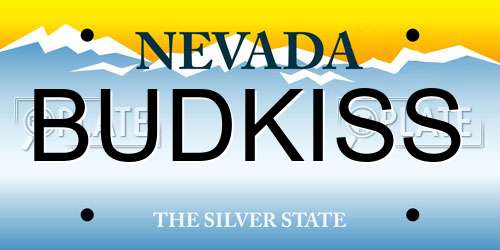 BUDKISS Nevada License Plate