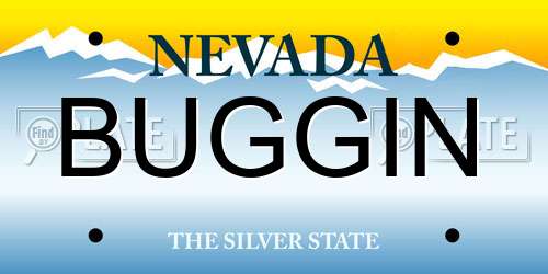 BUGGIN Nevada License Plate